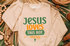 Jesus loves this Hot Mess Svg, Religious Svg, Jesus God Svg Product Image 2