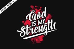 God Is My Strength Svg Design Product Image 1