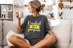 Created With A Purpose Svg, Funny Sarcastic Svg Product Image 2
