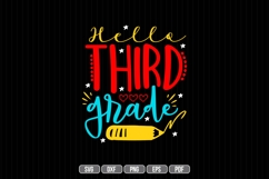 hello third grade Svg, School Svg Product Image 1