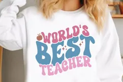 World's Best Teacher Svg, Retro Teacher Svg Product Image 1