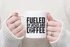 Fueled by Jesus and Coffee Svg, Trendy Coffee Svg Product Image 1