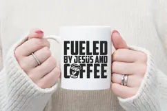 Fueled by Jesus and Coffee Svg, Trendy Coffee Svg Product Image 1