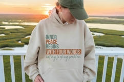 Inner Peace Begins with Four Words Svg, Funny Sarcastic Svg Product Image 2
