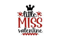 little miss valentine Svg, Valentine Shirt Svg Designs Product Image 2
