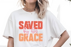 Saved by His Grace Svg Design Product Image 1
