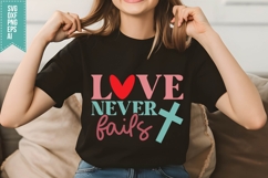 love never fails Svg, Religious Svg, God Svg Design Product Image 1