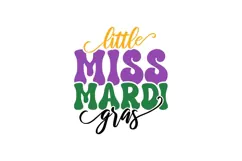 Little Miss Mardi Gras Svg, Mardi Gras Svg Product Image 2