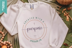 Created with a Purpose Svg, Religious Svg, Jesus God Svg Product Image 1