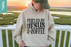 Fueled by Jesus and Coffee Svg, Trendy Coffee Svg Product Image 2