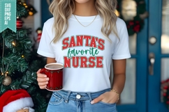 Santa&#039;s Favorite Nurse Svg, Christmas Svg, Xmas Svg Product Image 1
