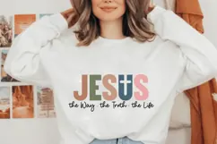 Jesus the Way the Truth the Life Svg, Bible Quotes Christian Product Image 1
