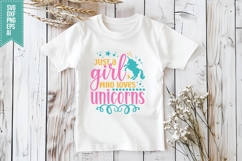 Just a girl who loves unicorns Svg, Unicorn Svg Design Product Image 2