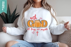 With God All Things Are Possible Svg, Autumn Svg, Fall Svg Product Image 3