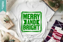 Merry and Bright Svg, Christmas Svg, Xmas Svg Product Image 1