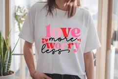 Love More Worry Less Svg, Love Svg, Bible Svg Product Image 1
