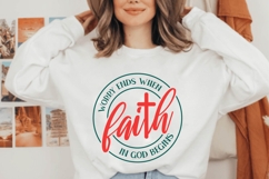 worry ends when faith in God begins Svg, Christian Svg Product Image 1