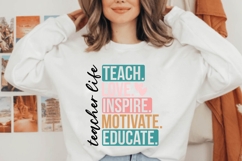 Teacher Life Svg, Teacher Gift Svg, Teacher Shirt Svg Product Image 1