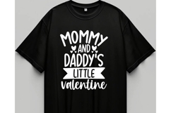 Mommy And Daddy&#039;s Little Valentine Svg, Valentine&#039;s Day Svg Product Image 1