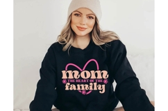 Mom the heart of the family Svg, Mom Quotes Svg Product Image 3