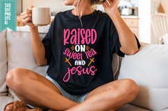 Raised on Sweet Tea and Jesus Svg, Religious Svg Product Image 3