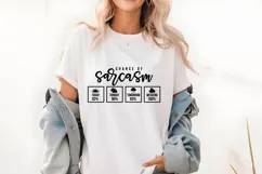 Chance Of Sarcasm Svg, Funny Sarcastic Svg Product Image 1