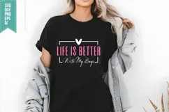 Life Is Better with My Boys Svg, Mother's Day Svg Product Image 1