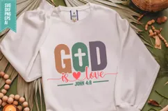 God is Love Svg, Religious Svg, Jesus God Svg Product Image 3