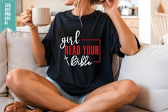 girl read your bible Svg, Religious Svg, Jesus God Svg Product Image 3