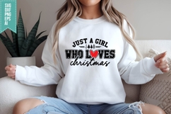 Just A Girl Who Loves Christmas Svg, Christmas Svg, Xmas Svg Product Image 3