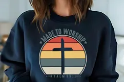 Made To Worship Svg, Faith Svg, Jesus Svg Product Image 1