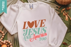 Loves Jesus And America Too Svg, Religious Svg Product Image 1