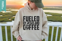 Fueled by Jesus and Coffee Svg, Trendy Coffee Svg Product Image 2