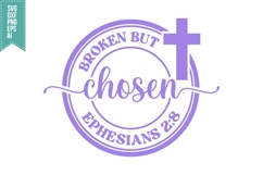 Broken But Chosen Svg, Religious Svg, God Svg Design Product Image 1