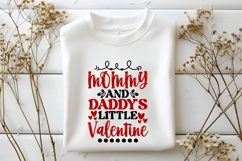 Mommy And Daddy&#039;s Little Valentine Svg, Valentine&#039;s Day Svg Product Image 2