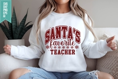 Santa&#039;s favorite teacher Svg, Christmas Svg, Xmas Svg Product Image 3