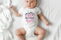 Pretty Eyes and Chubby Thighs Svg, Funny Baby Svg Product Image 2