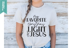 My Favorite Christmas Light Is Jesus Svg, Religious Svg Product Image 1