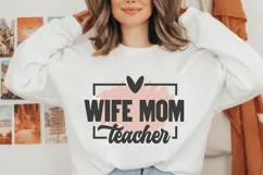 Wife Mom Teacher Svg, Teacher Svg Product Image 2