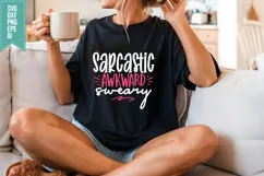 Sarcastic Awkward Sweary Svg, Funny Sarcastic Svg Product Image 1