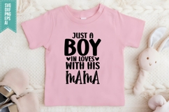 Just a Boy in Loves with His Mama Svg, Funny Baby Svg Product Image 1