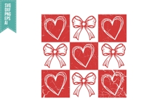 Retro Checkered Valentine's Day SVG Product Image 2