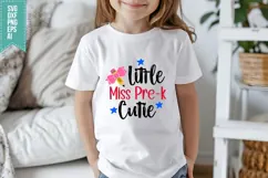 Little Miss Pre-K Cutie Svg, Back to School Svg Product Image 3