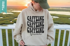 Caffeine Queen Svg, Trendy Coffee Svg Product Image 2