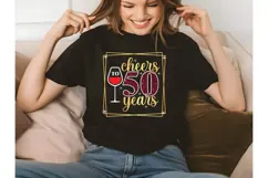 Cheers to 50 Years Svg, Birthday Svg Product Image 2