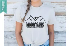Faith Can Move Mountains Svg, Religious Svg, Jesus God Svg Product Image 1