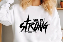 She Is Strong Svg, Christian Svg Product Image 1