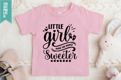 Little Girl Make the World Sweeter Svg, Funny Baby Svg Product Image 1