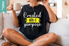 Created With A Purpose Svg, Funny Sarcastic Svg Product Image 3