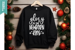 Glory to the new born king Svg, Christmas Svg, Xmas Svg Product Image 3